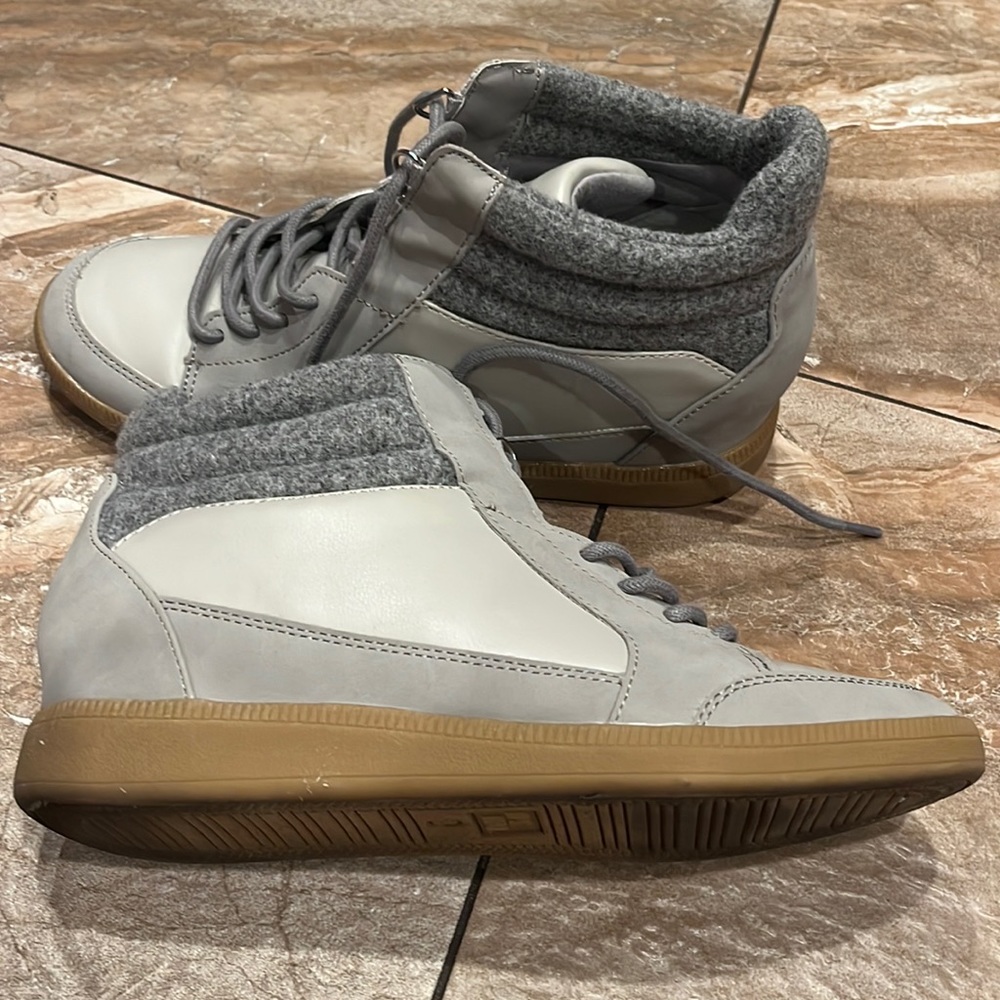 Brand new gray high top sneakers
